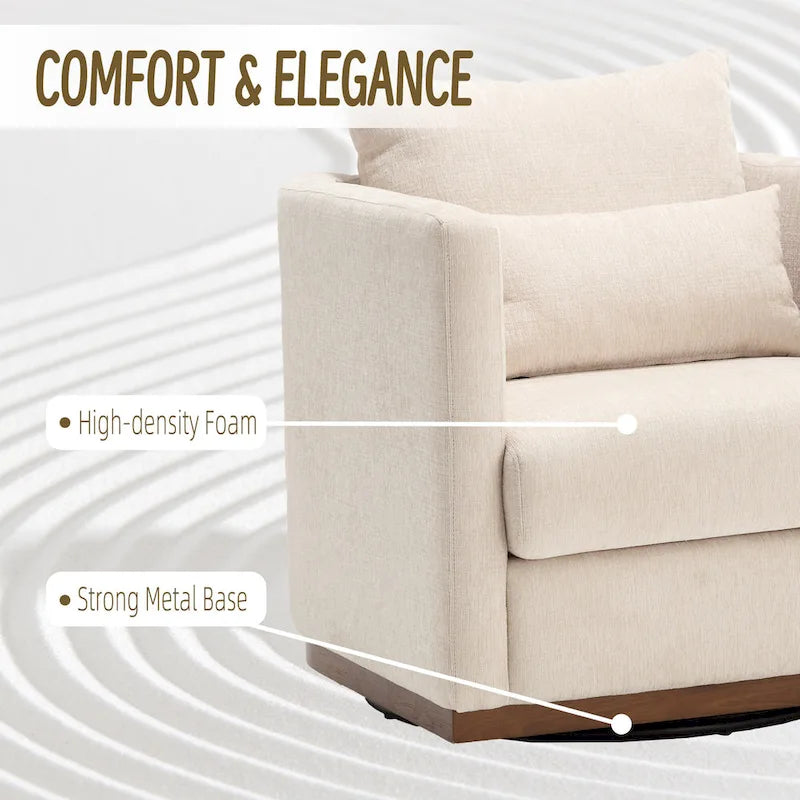 Le fauteuil baquet pivotant Chenille est doté d'une base métallique robuste et d'un design ergonomique.