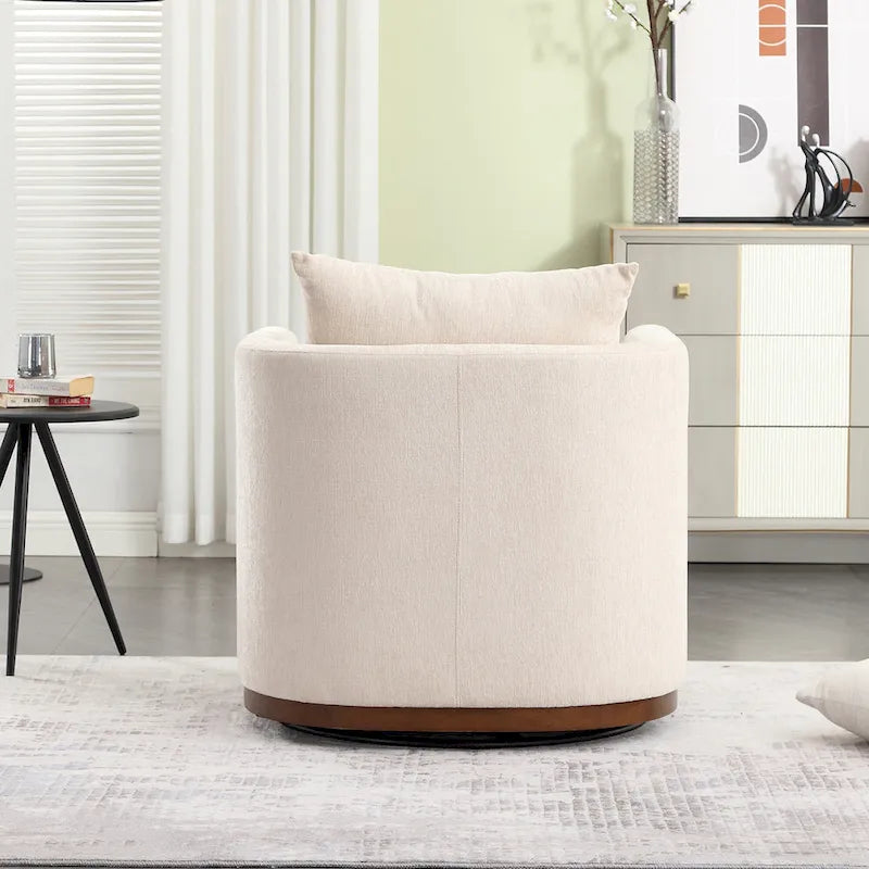 Le fauteuil baquet pivotant Chenille est doté d'une base métallique robuste et d'un design ergonomique.