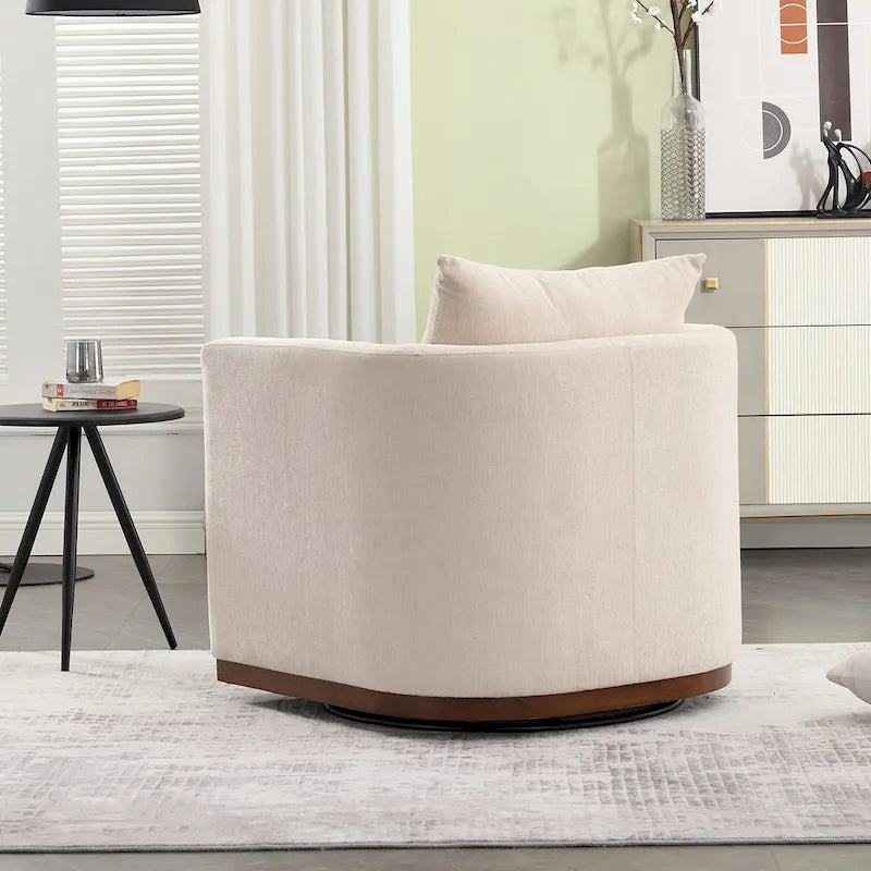 Le fauteuil baquet pivotant Chenille est doté d'une base métallique robuste et d'un design ergonomique.