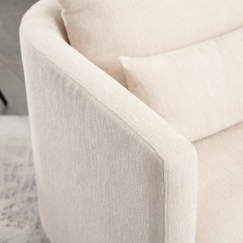 Le fauteuil baquet pivotant Chenille est doté d'une base métallique robuste et d'un design ergonomique.