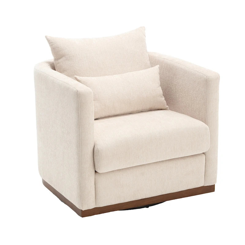 Le fauteuil baquet pivotant Chenille est doté d'une base métallique robuste et d'un design ergonomique.