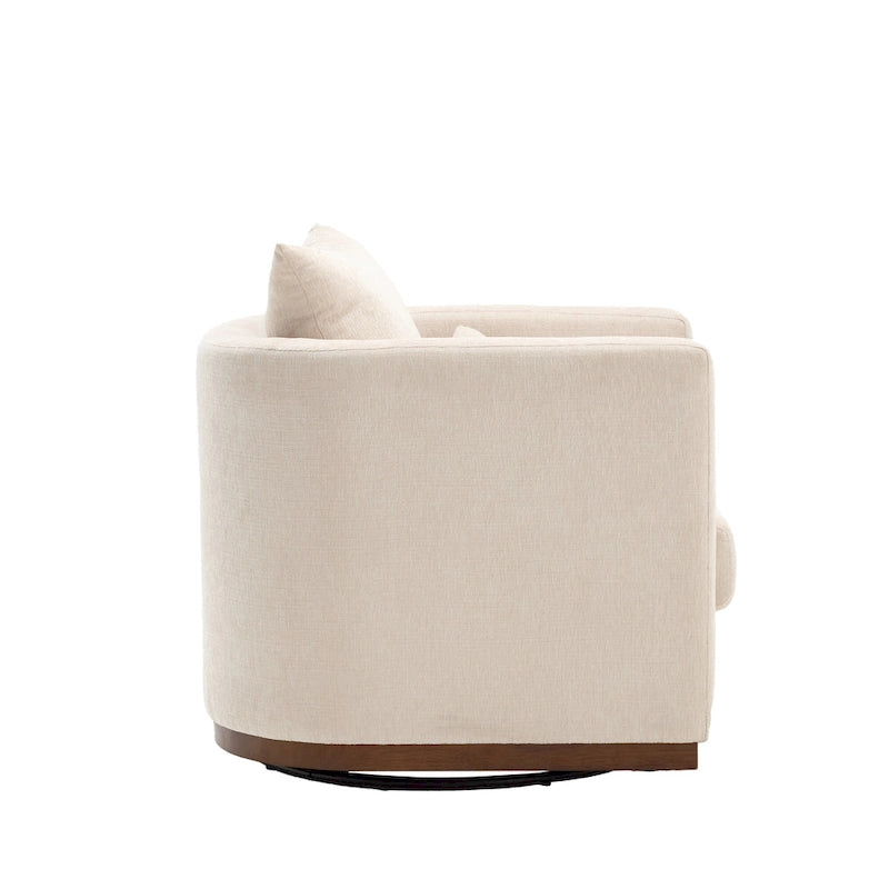 Le fauteuil baquet pivotant Chenille est doté d'une base métallique robuste et d'un design ergonomique.
