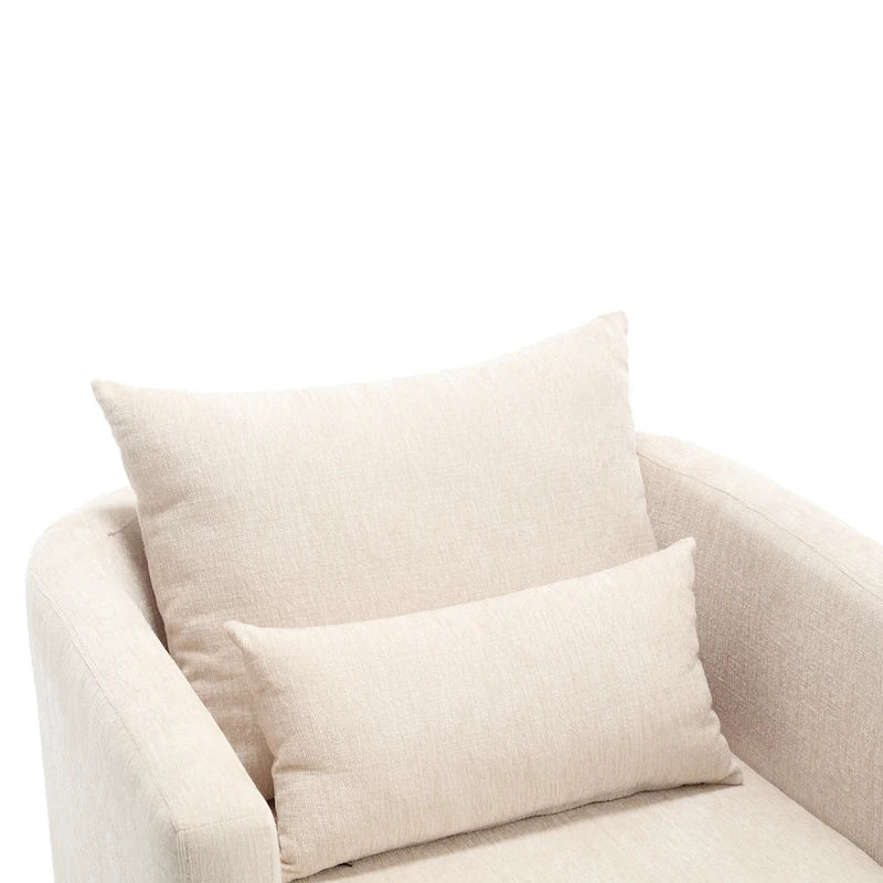 Le fauteuil baquet pivotant Chenille est doté d'une base métallique robuste et d'un design ergonomique.