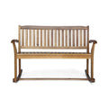 Fauteuil à bascule de jardin en bois d'acacia