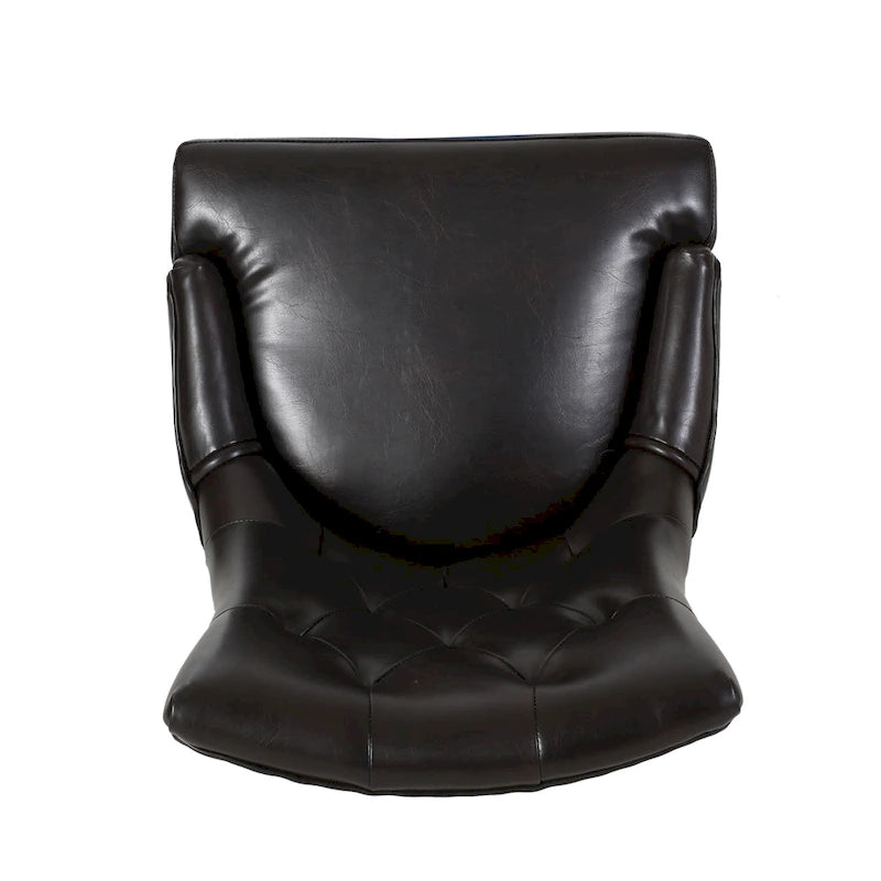 Chaises de salle à manger capitonnées en cuir reconstitué de style moderne (lot de 4)