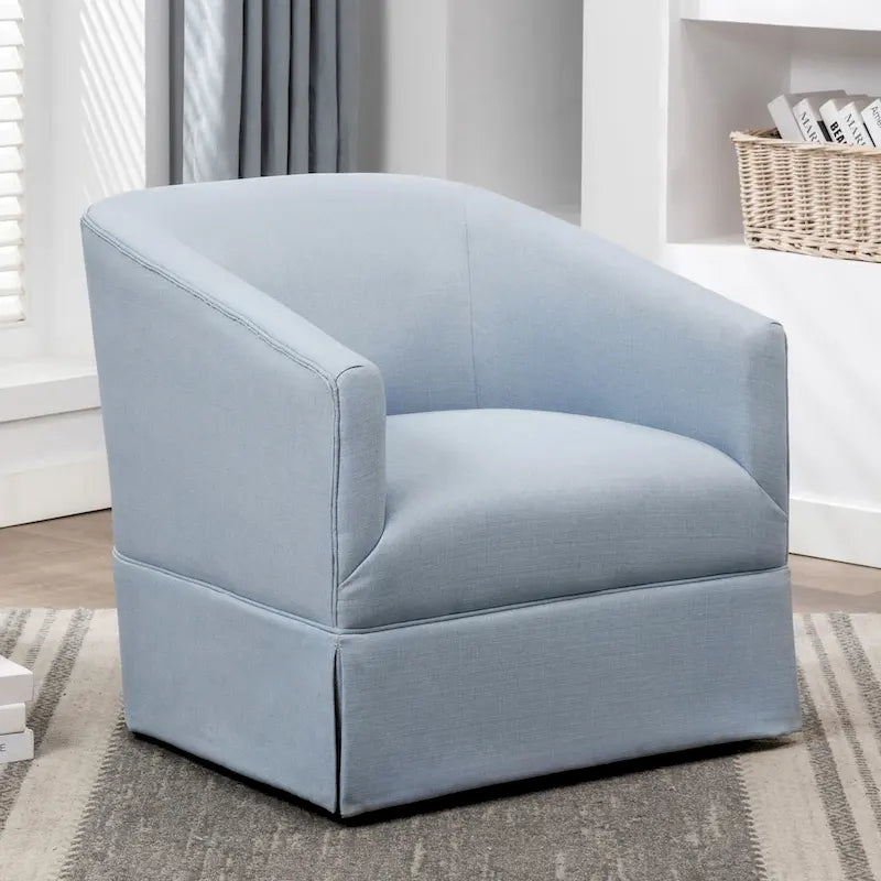 Fauteuil pivotant avec jupe en tissu