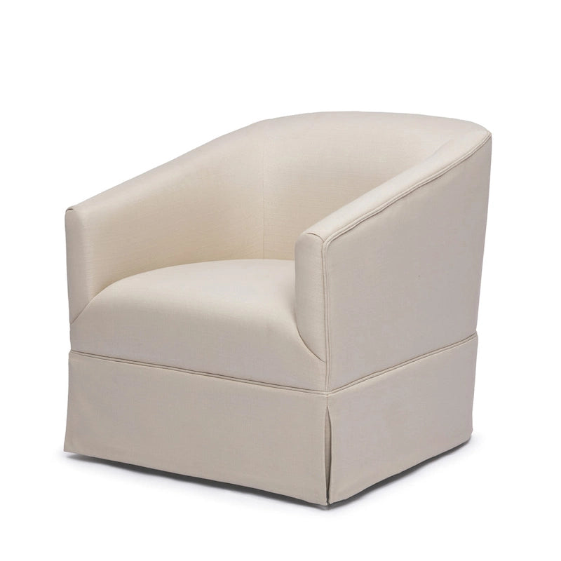 Fauteuil pivotant avec jupe en tissu