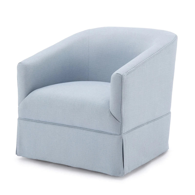Fauteuil pivotant avec jupe en tissu