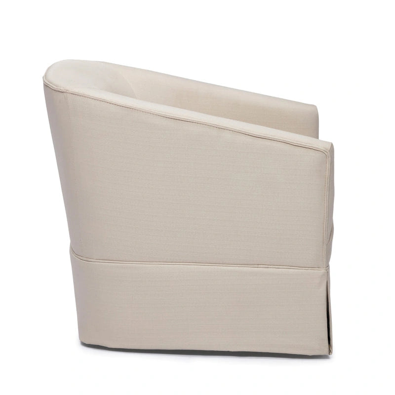 Fauteuil pivotant avec jupe en tissu