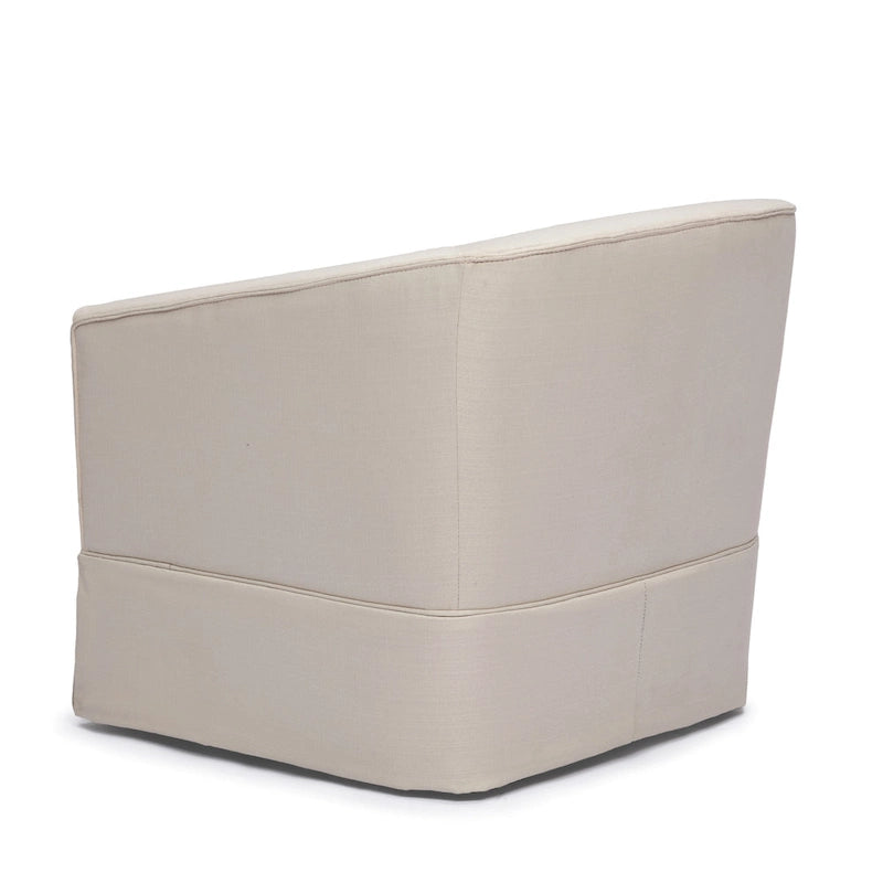 Fauteuil pivotant avec jupe en tissu