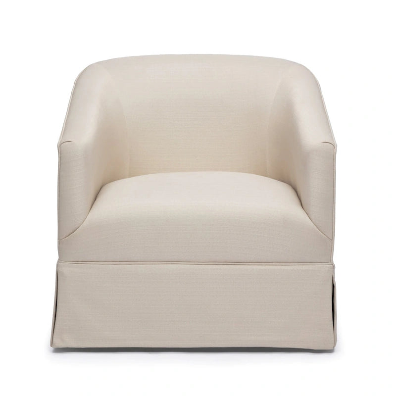 Fauteuil pivotant avec jupe en tissu