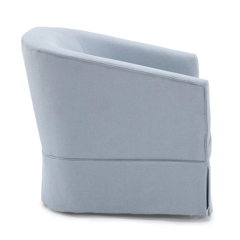 Fauteuil pivotant avec jupe en tissu
