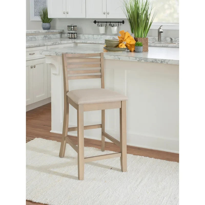 Tabouret de bar à dossier échelle de 24 pouces (similicuir / tissu)