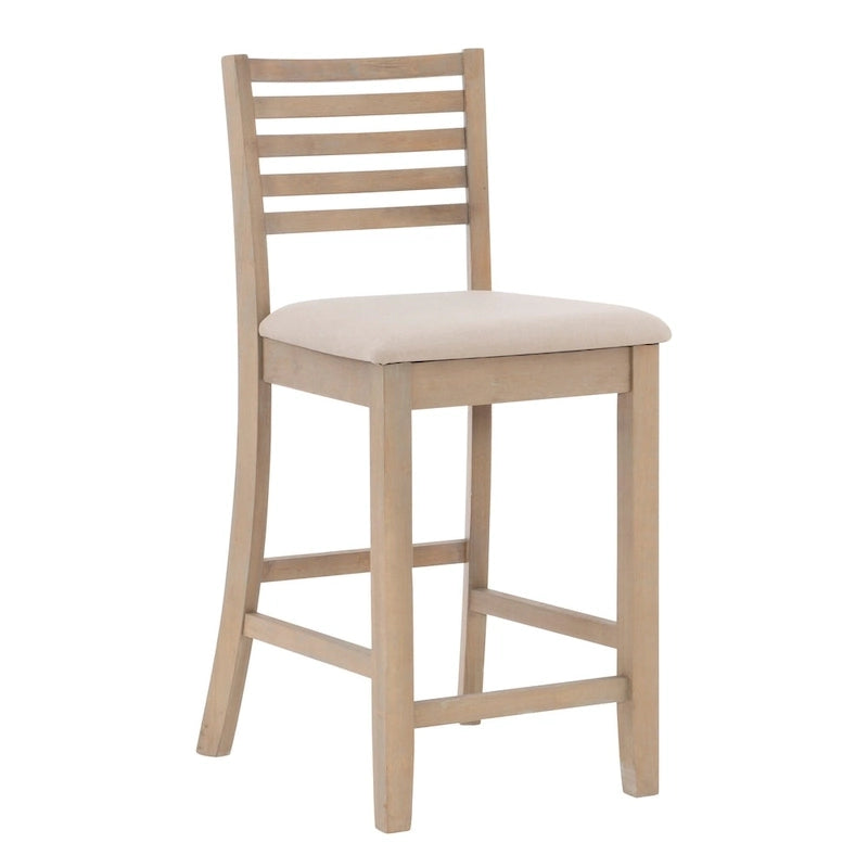 Tabouret de bar à dossier échelle de 24 pouces (similicuir / tissu)