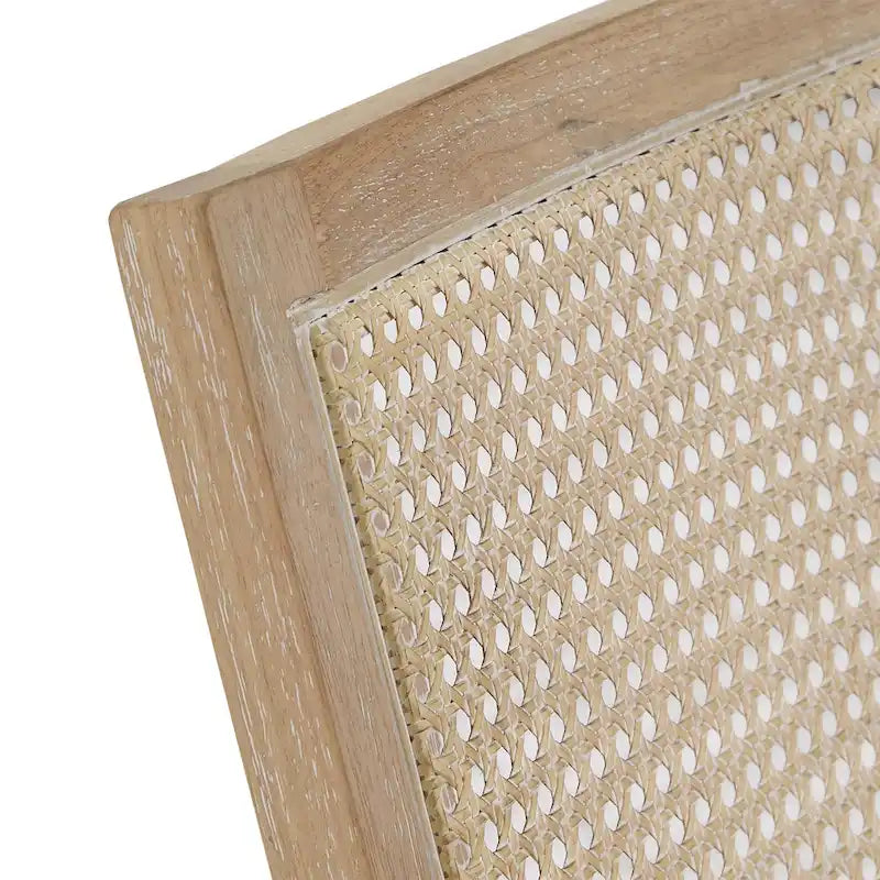 Fauteuil d'appoint avec accents en rotin naturel et en tissu