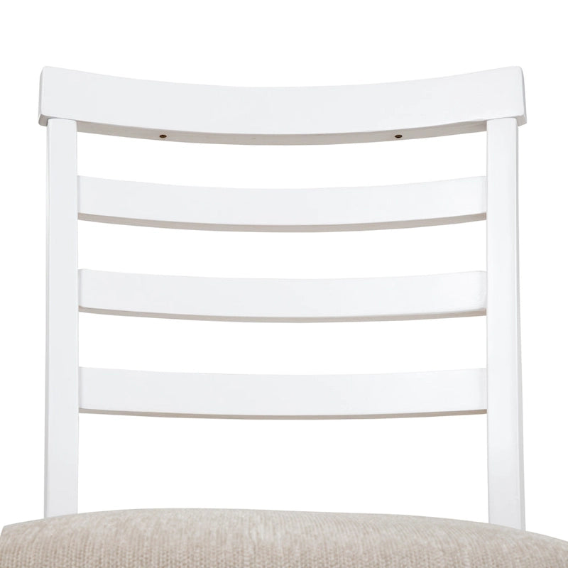 Tabourets de bar rustiques en bois massif blanc (lot de 2)