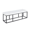 Banc décoratif en similicuir (base en métal)