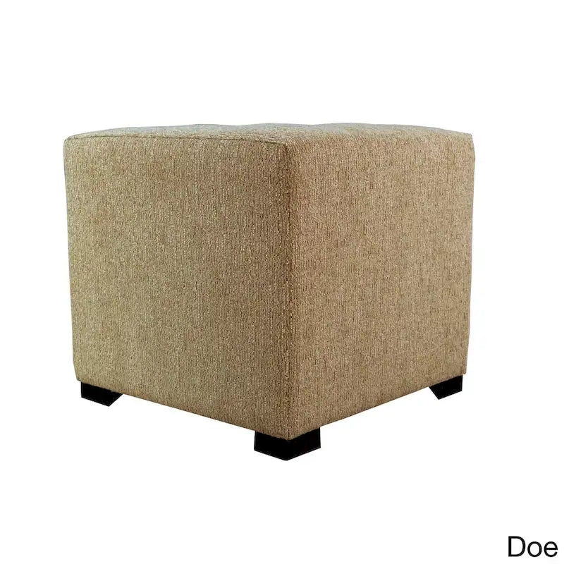 Pouffe carré capitonné à quatre boutons