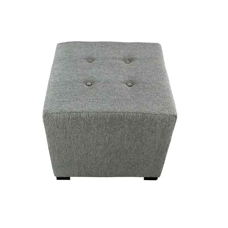 Pouffe carré capitonné à quatre boutons