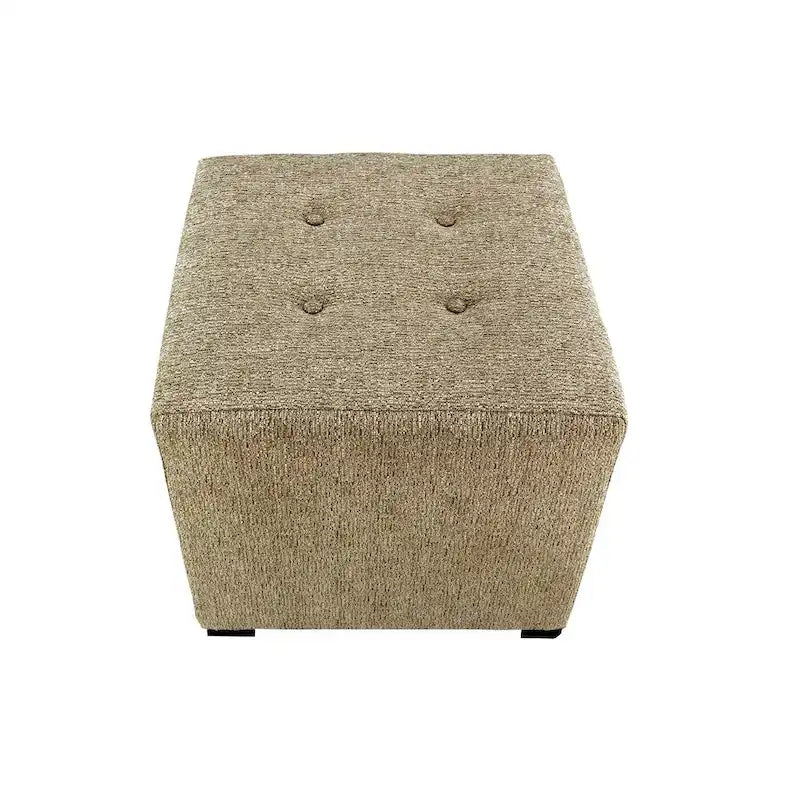 Pouffe carré capitonné à quatre boutons