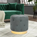Tabouret rond en velours / tabouret de coiffeuse / tabouret à socle avec base plaquée or