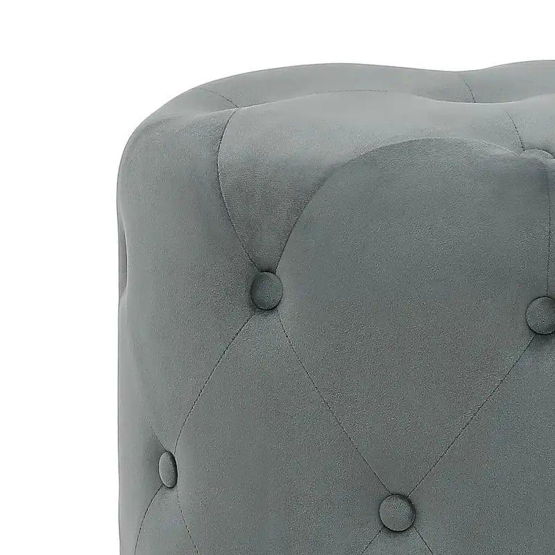 Tabouret rond en velours / tabouret de coiffeuse / tabouret à socle avec base plaquée or