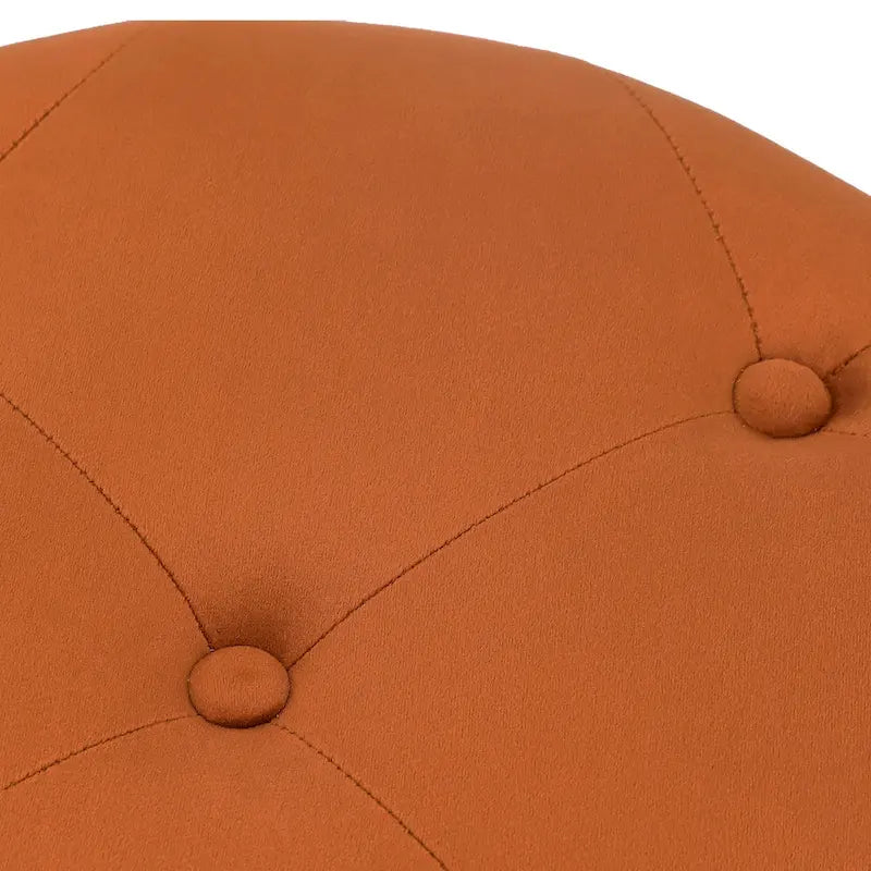 Tabouret rond en velours / tabouret de coiffeuse / tabouret à socle avec base plaquée or