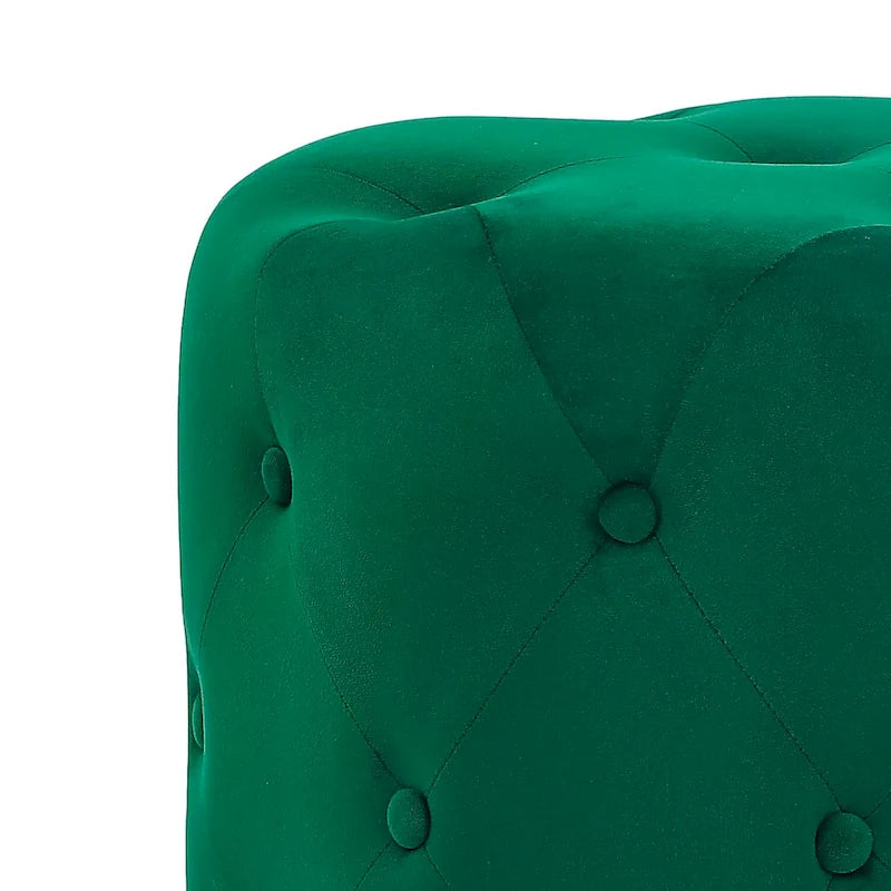 Tabouret rond en velours / tabouret de coiffeuse / tabouret à socle avec base plaquée or