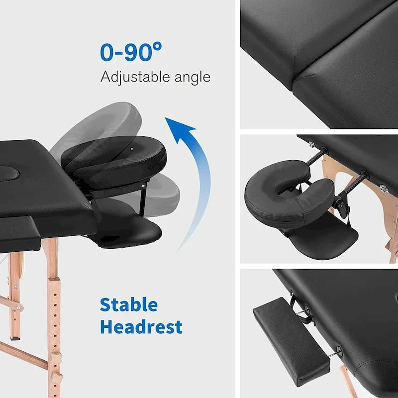 Table de massage portable de 84 pouces de long avec housse de transport