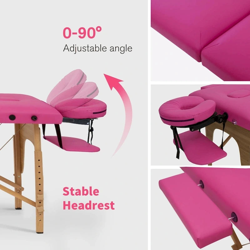 Table de massage portable de 84 pouces de long avec housse de transport