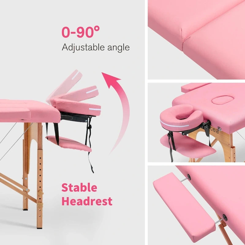 Table de massage portable de 84 pouces de long avec housse de transport