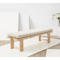 Banc rembourré moderne — 60,8 po L x 18,9 po P x 18,1 po H — 61 po L x 19 po P x 18 po H