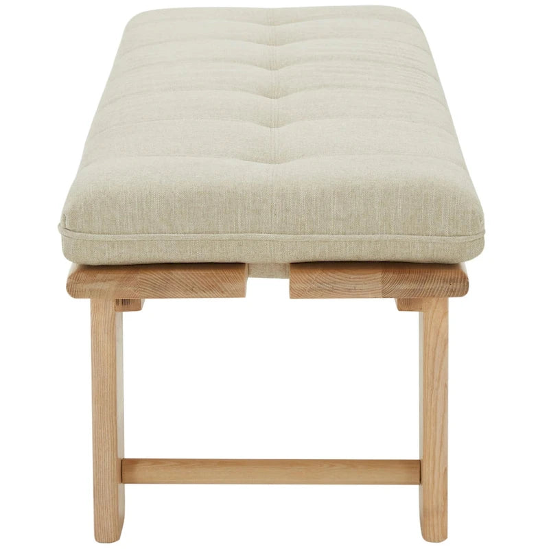 Banc rembourré moderne — 60,8 po L x 18,9 po P x 18,1 po H — 61 po L x 19 po P x 18 po H
