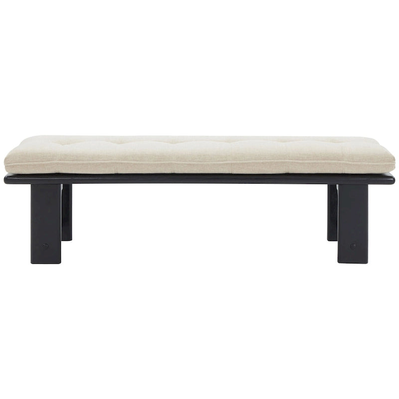 Banc rembourré moderne — 60,8 po L x 18,9 po P x 18,1 po H — 61 po L x 19 po P x 18 po H