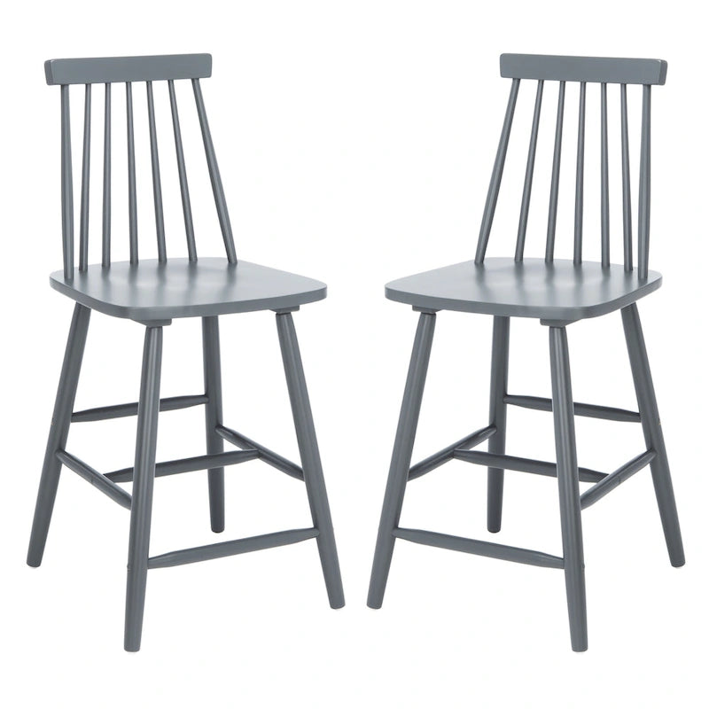 Tabourets de bar de ferme fuselés de 24 pouces (ensemble de deux) - 17,7 x 20,5 x 39,1 pouces - 18 pouces de large x 21 pouces de profondeur x 39 pouces de hauteur