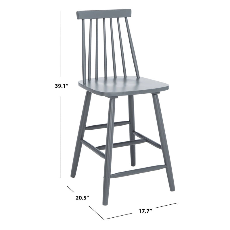 Tabourets de bar de ferme fuselés de 24 pouces (ensemble de deux) - 17,7 x 20,5 x 39,1 pouces - 18 pouces de large x 21 pouces de profondeur x 39 pouces de hauteur
