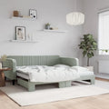 Lit de jour — Canapé-lit capitonné en velours pour chambre et salon