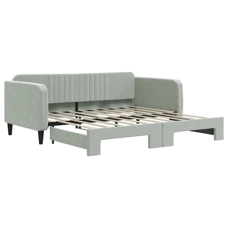 Lit de jour — Canapé-lit capitonné en velours pour chambre et salon