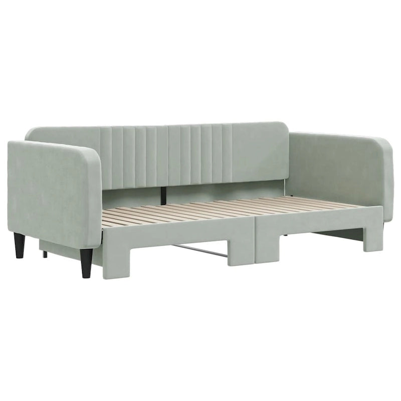 Lit de jour — Canapé-lit capitonné en velours pour chambre et salon