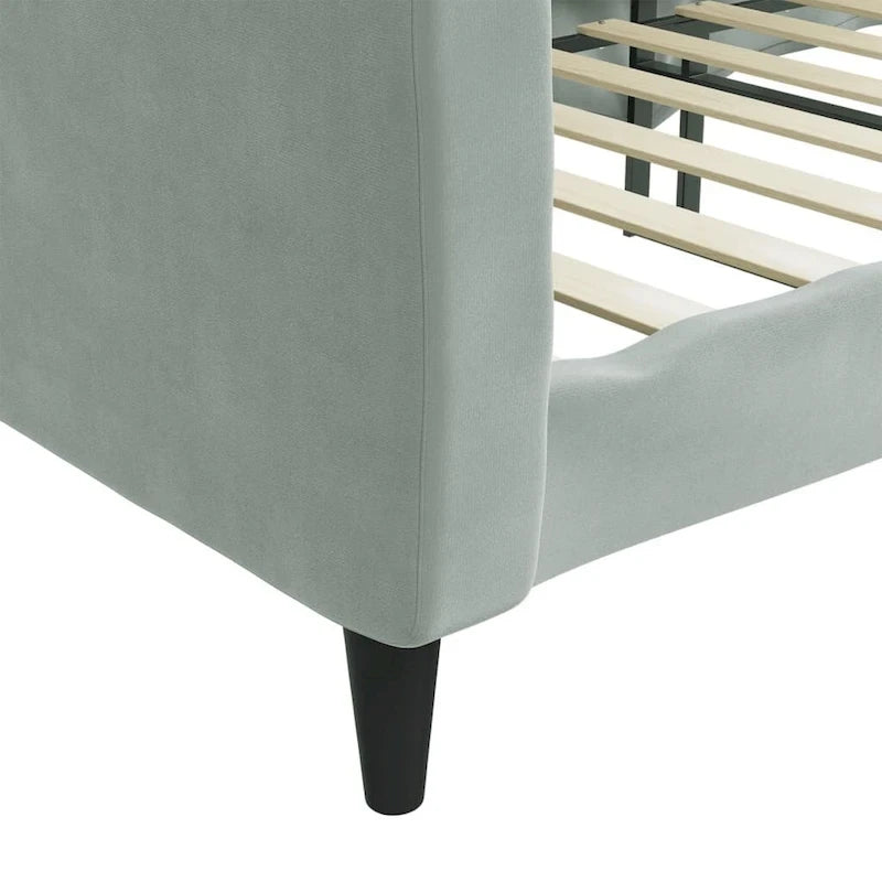 Lit de jour — Canapé-lit capitonné en velours pour chambre et salon