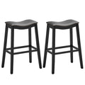Ensemble de deux tabourets de bar en forme de selle, chaises de cuisine hauteur bar, avec patins en caoutchouc.
