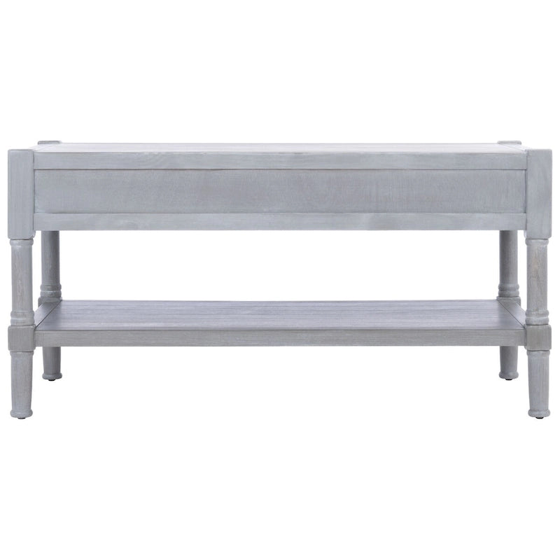 Table basse avec deux tiroirs et étagère inférieure — 37,8" L x 19" l x 19" H — 38" L x 19" P x 19" H
