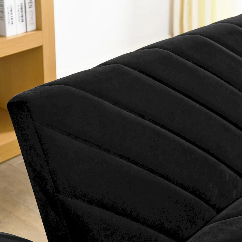 Canapé-lit pliable convertible en velours avec accoudoirs réglables