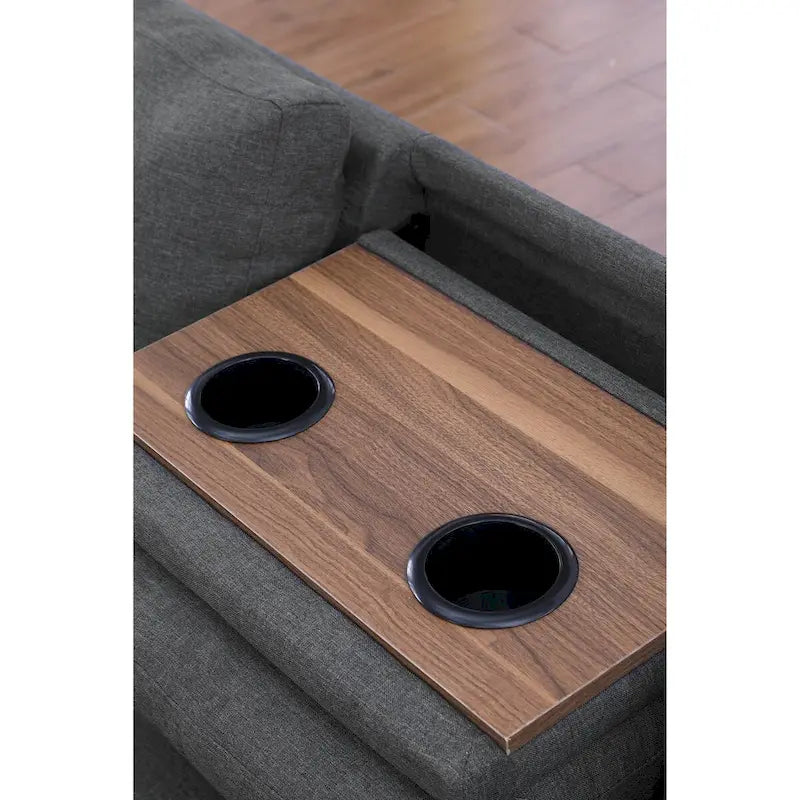 Canapé sectionnel gauche de 98 po de large avec ottoman — 98" L x 71" P x 33" H
