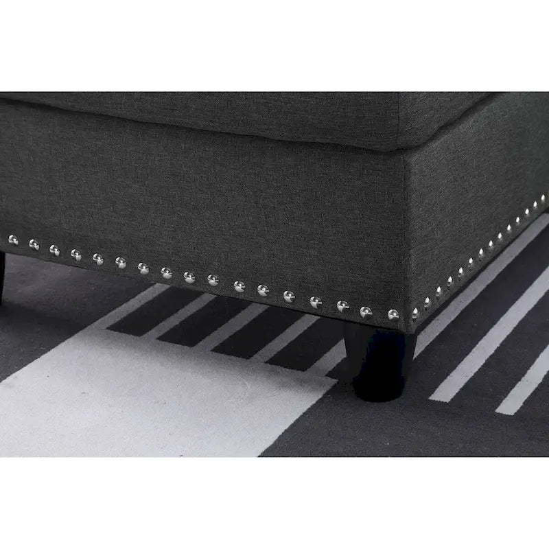 Canapé sectionnel gauche de 98 po de large avec ottoman — 98" L x 71" P x 33" H
