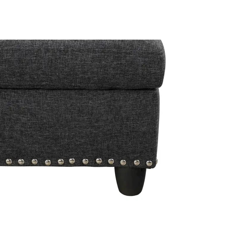 Canapé sectionnel gauche de 98 po de large avec ottoman — 98" L x 71" P x 33" H