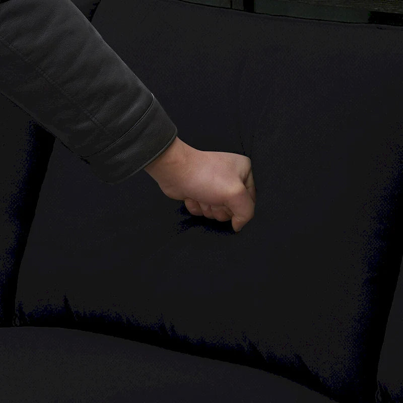 Canapé d'angle modulable 7 places de 112 pouces avec pouf et trois coussins - 112L x 87P x 33H