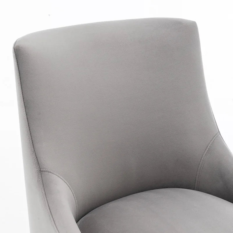 Chaises de salle à manger tapissées de velours (lot de 4) — Chaises d'appoint modernes de luxe léger sans accoudoirs