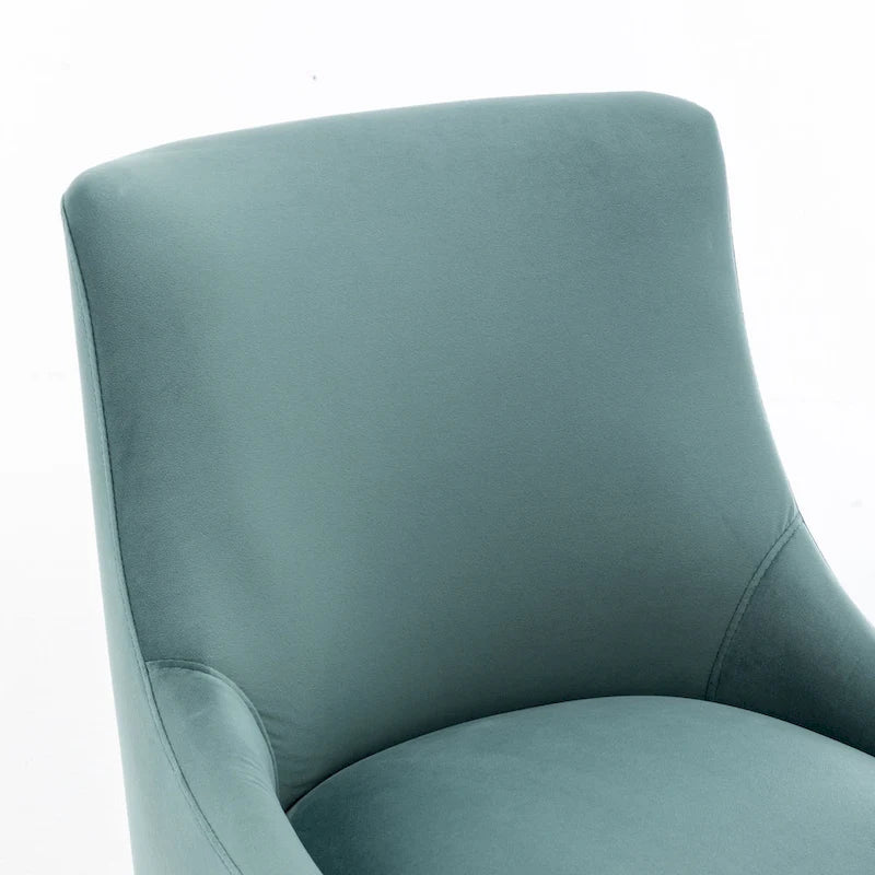 Chaises de salle à manger tapissées de velours (lot de 4) — Chaises d'appoint modernes de luxe léger sans accoudoirs