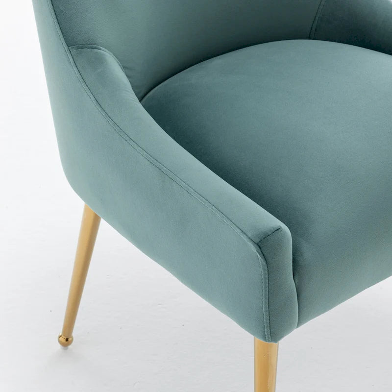 Chaises de salle à manger tapissées de velours (lot de 4) — Chaises d'appoint modernes de luxe léger sans accoudoirs
